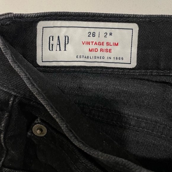 Gap - Mid Rise Jeans - Black - 26 - Picture 2 of 8
